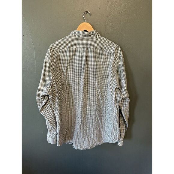 Y2K Polo Ralph Lauren Mens Black Long Sleeve Checkered Button Up Shirt Size 2XL - Picture 2 of 3